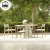 Import New Design  White Base Walnut Top Round Dining Table Stainless steel for Dining room Outdoor Garden from China