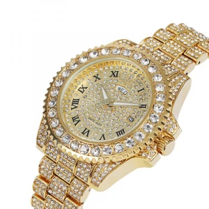 New hot selling products Lab Diamond Watch Chronograph Watch Quartz Diamond Watch Mens Luxury