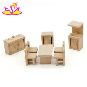 New hottest pretend wooden miniature doll house furniture toy for children W06B072