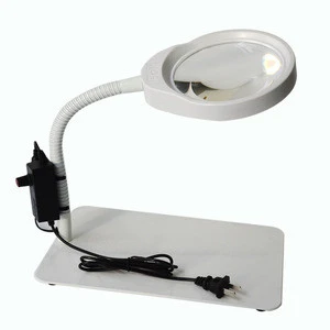 New Magnifying Desk Table Handheld Lamp 10X Magnifier 125mm With 36 LED Lighting,Table Magnifier for Motherboard repair