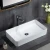 Import New model KD-84AB square wash basin, washroom hotel table top ceramic sinks from China