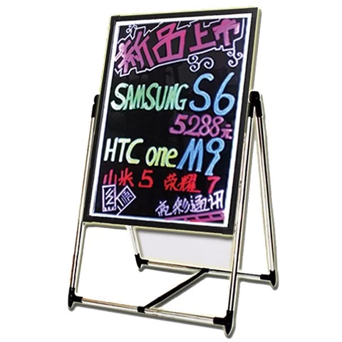 New pizarra led illuminated writing board 50*70cm 60*80cm led glow writing board with light box fluorescent drawing board advert