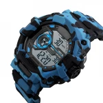 New Sports Digital Silicone Rubber Strap Retro Blue Camouflage Steel Digital Watch Boys Men's Relogio Feminino Masculino