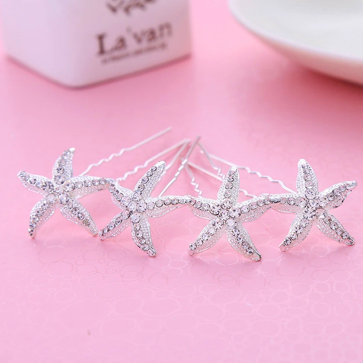 New style hot sales simple hairpins for hair star jewellery making bridal hair accessories