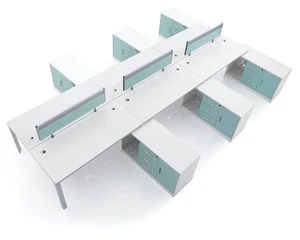 New style office furniture workstation for 6 person modular office table