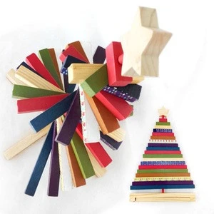 New Wooden Christmas Tree Decoration Rotate Striped Tree Creative Gifts For Children