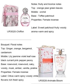 Newest Design Long Lasting Flora and Fruit Scent Body Perfume For Women 100ml