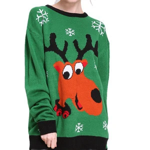 Newest design Plus Size Breathable Anti-Shrink custom christmas sweaters