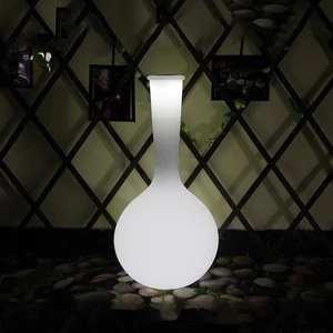 Newest living room decoration LED light plastic vase
