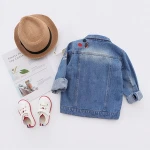 NJ2980  Spring design kids wear embroidery boys denim coats