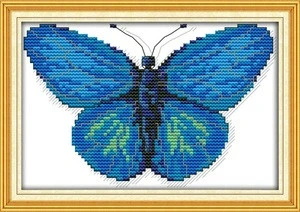 NKF The blue butterfly needlepoint cheap cross stitch kits sale