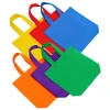 Non woven bag eco-friendly custom logo CMYK promotional folding fabric economic reusable carry tote shopping non woven bag