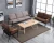 Nordic cloth art sofa double - three - person real wood and iron art simple modern furniture combination set