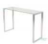 Nordic Style Color Stainless Steel With Long Tempered Glass Side Console table