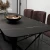 Import Nordic style space saving sintered stone black square dining table from China