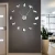 Import Novelty modern design home decorative wall sticker clock 3D frameless large DIY wall clock from China