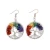 Import NUORO Irregular Natural Crystal Chakra Chipped Stones Women Jewelry Colorful Big Tumbled Stone Tree of Life Dangle Drop Earrings from China