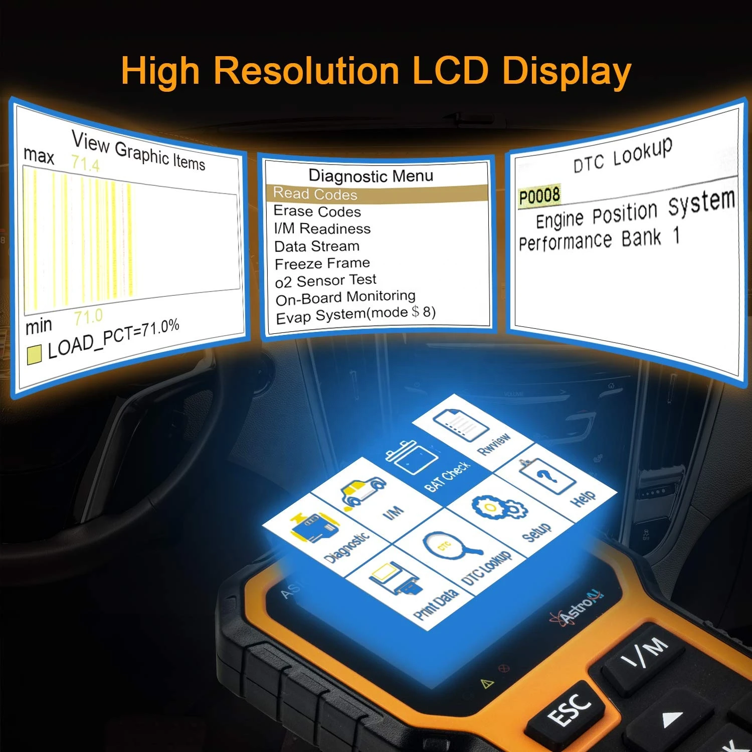 OBD2 Scanner OS520 OBD II Auto Check Engine Code Reader Car Diagnostic Tool Automotive Vehicle Scanner