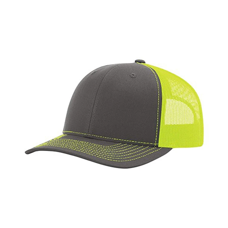 OEM Custom curved brim mesh hats embroidered logo trucker cap