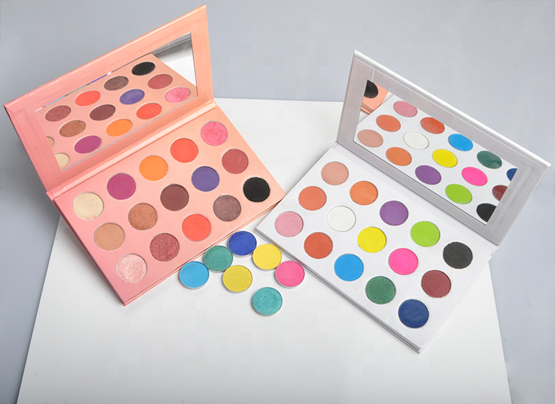 Oem custom logo colorful pigment makeup make your own brand eyeshadow palette