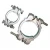 Import OEM manufacture steel DOUBLE BOLT HOSE CLAMP from China