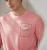 Import OEM premium quality long sleeve tee wholesale high quality custom design factory price round neck pink t shirt men from China