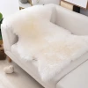 OGLAND Natural Fur Fluffy Long Wool White Genuine Sheepskin Rug 2x3,  Single Pelt Luxury Authentic Fur Area Rug