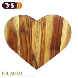 Oil Finished Heart Shape Acacia Wood Cutting Board Chopping block for sale