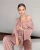 Import OOTN Three Quarter Sleeve Satin Robe Sets Bathrobe For Home Wear Fashion 2021 Home Suit For Women Sleepwear Loose Flare Pants from China