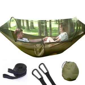 Outdoor Camping Hammock Swing Bed With Mosquito Net Lightweight Universal Anti-Rollover Hammock
