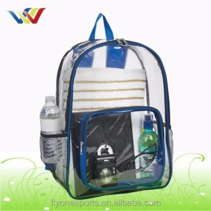 Outdoor Heavy Duty PVC waterproof backpack see though Student transparent backpack