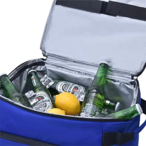 Outdoor Thermal Pack Collapsible Cans Rolling Cooler Bag With Wheels Picnic Insulated Cooler Beach Trolley Cooler Bag