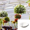 Outdoor vertical lamp post decoration  plastic hanging flower planter basket