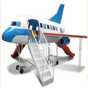 Outooor playground kids fiberglass airplane slide,Customizable popular  entertainment toys