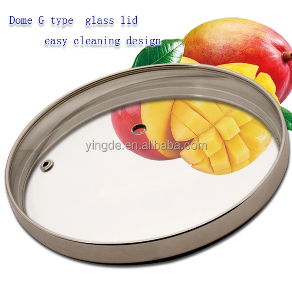 Oven safe stainless tempered glass saucepan lid for brazil cookware