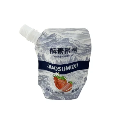 Packaging Plastic Food Grade Nozzle Stand up Pouch Liquid Fruit Juice Beverage Spout Pouches