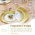 Import PARTY DISPOSABLE 60 PC DINNERWARE SET |20 Dinner Plates | 20 Salad Plates |20 Dessert Plates (Ritz - Gold) from USA