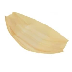 Party wedding suppliers disposable pine wooden boat dishes plate