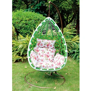 Patio swings Rattan Swing Egg Shaped Garden Wicker Hanging Chair