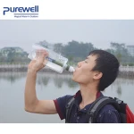 Personal Mini Collapsible Water Filter Bag Survival Gear for emergency, first aid kit, camping, hiking 0.01 micron 1000L