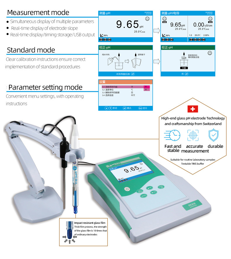 Buy Ph910 14ph 2000mv High Precision Desk Top Ph Orp Temperature 3 In 1 ...