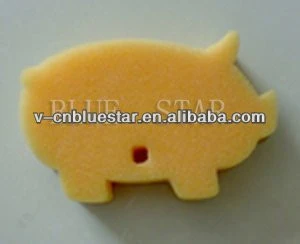 PIG shape Bath mesh sponge, bath massage/ customized color&shape manufacturer