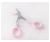 Import Pink Plastic Handle Makeup Eyebrow Trimmer Cutting Scissor With Mini Comb from China