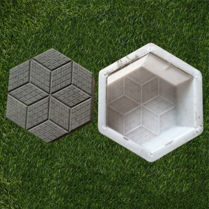 Plain Smooth Hexagon 9 inch Patio Paver Stepping Stone Concrete Mold