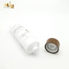 Plastic cosmetic packaging tube with wood screw cap