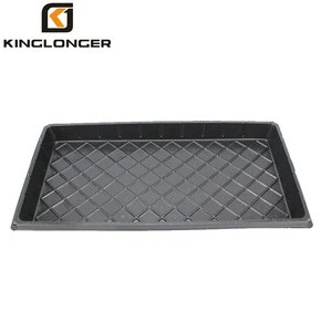 Plastic Thermoforming Tray rectangle flat large shallow hydroponic tray with holes
