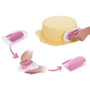 Plastic two in one cake decorating tools Detachable cake smoother