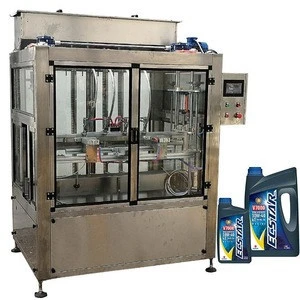 PLC control 10 heads motor oil filling machinery