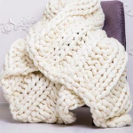 PLHAN Super warm and cozy  chunky heavy wool knitted throws blankets for winter