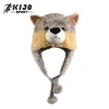Plush Animal Hat for Children Fashion Kids Funny Wolf Animal Winter Hats Warm Animal Head Hat